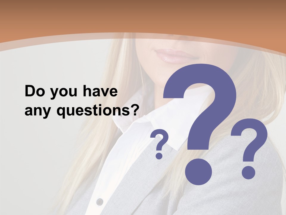 Portrait Smiling Beauty PowerPoint Template