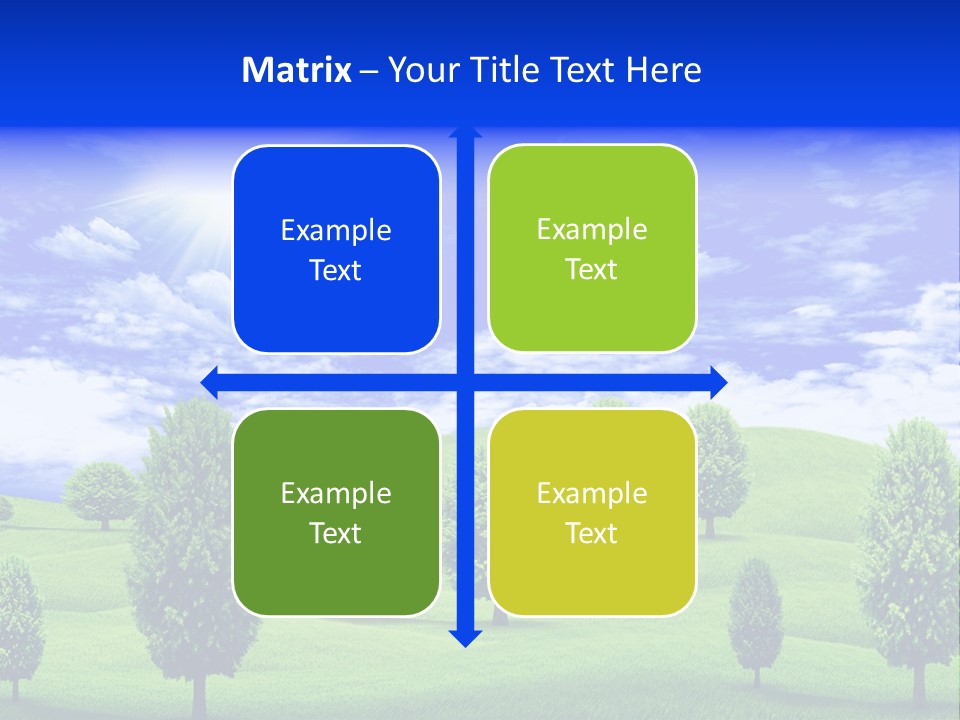 White Green Solitude PowerPoint Template