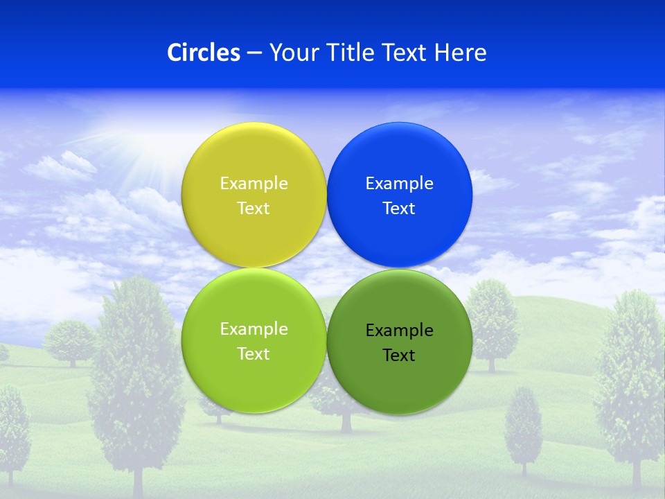 White Green Solitude PowerPoint Template