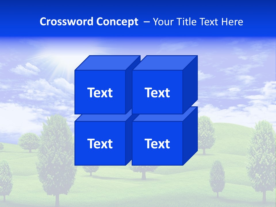 White Green Solitude PowerPoint Template