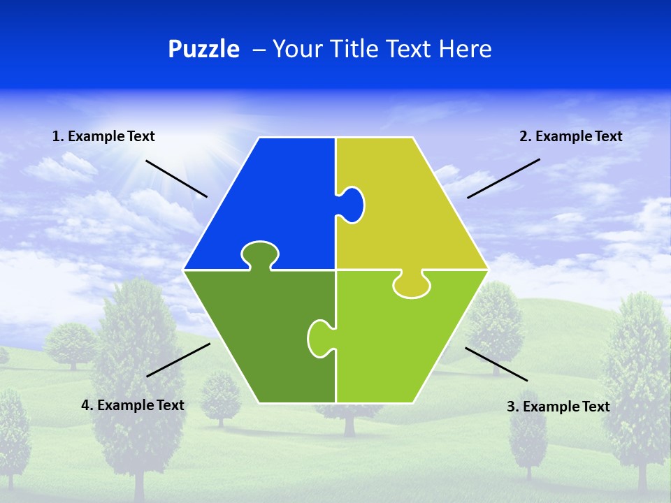 White Green Solitude PowerPoint Template