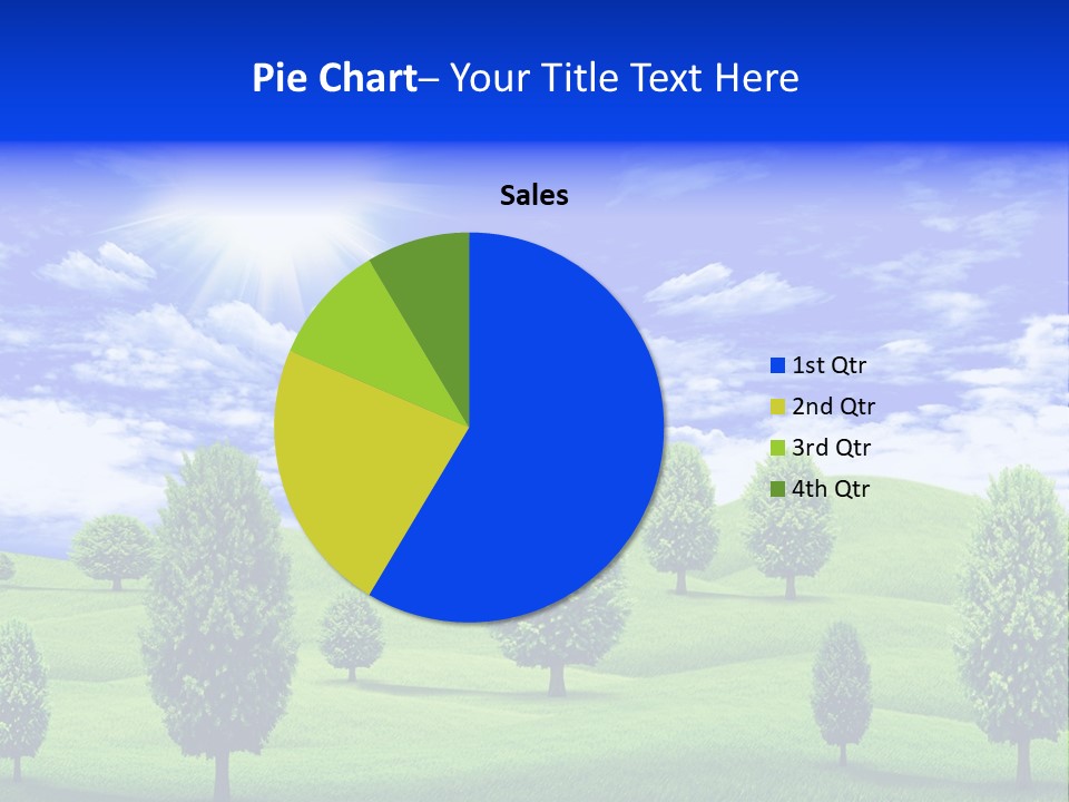White Green Solitude PowerPoint Template