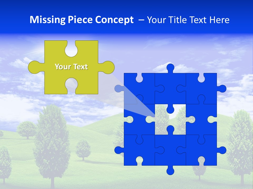 White Green Solitude PowerPoint Template