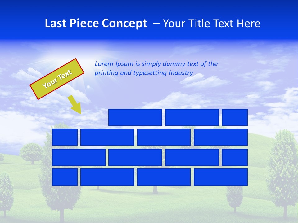 White Green Solitude PowerPoint Template