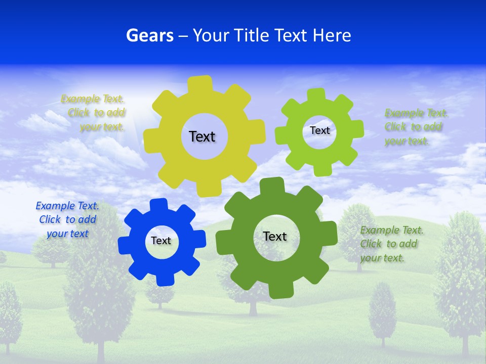 White Green Solitude PowerPoint Template