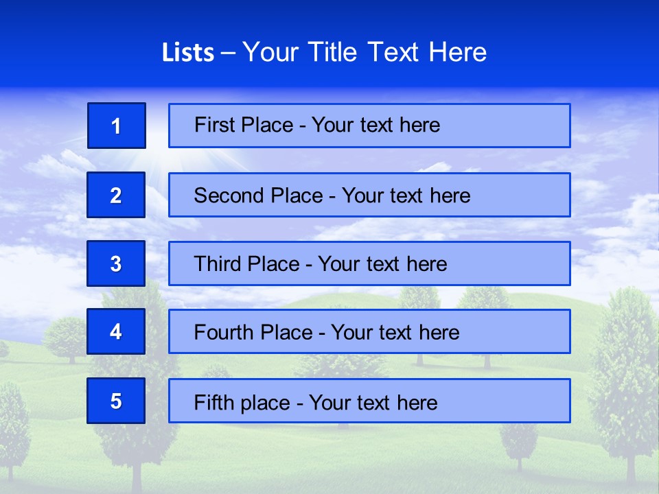 White Green Solitude PowerPoint Template