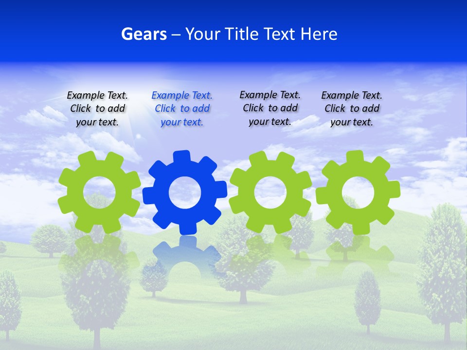 White Green Solitude PowerPoint Template