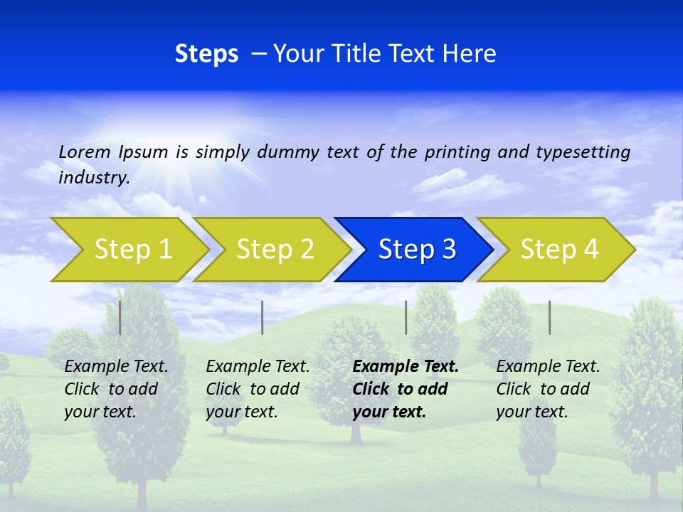 White Green Solitude PowerPoint Template