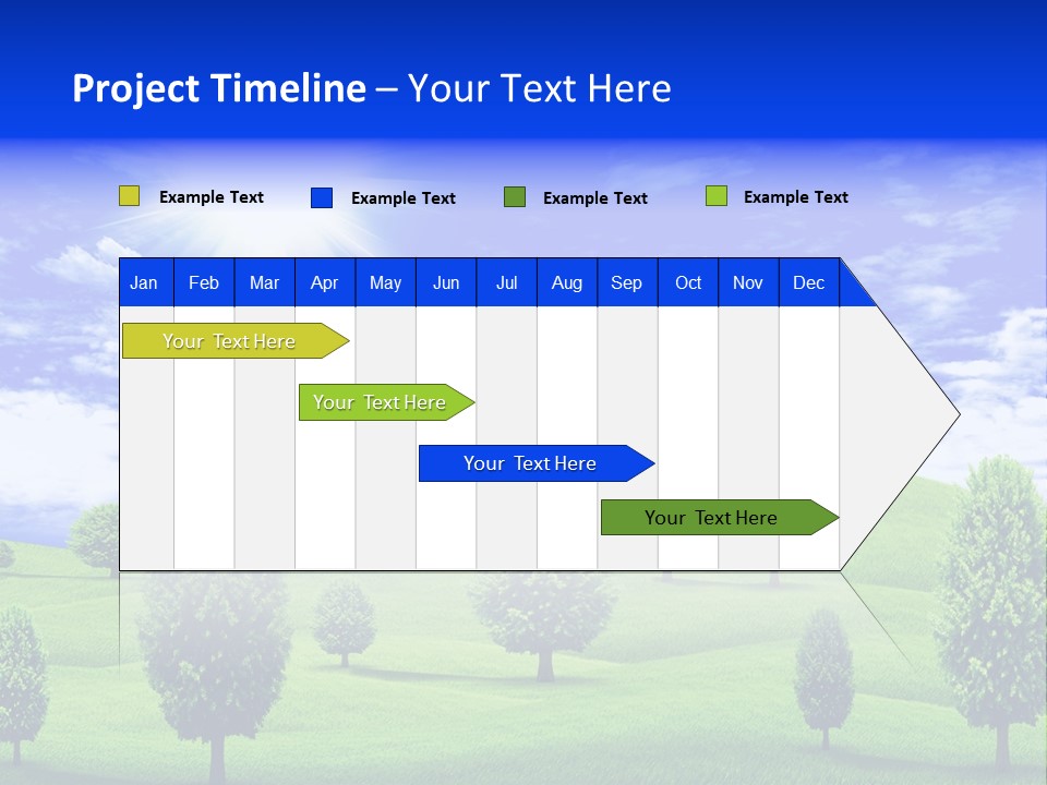 White Green Solitude PowerPoint Template