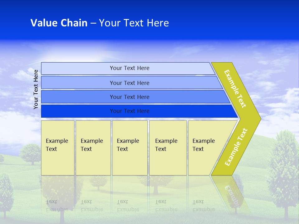 White Green Solitude PowerPoint Template