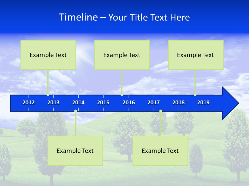 White Green Solitude PowerPoint Template