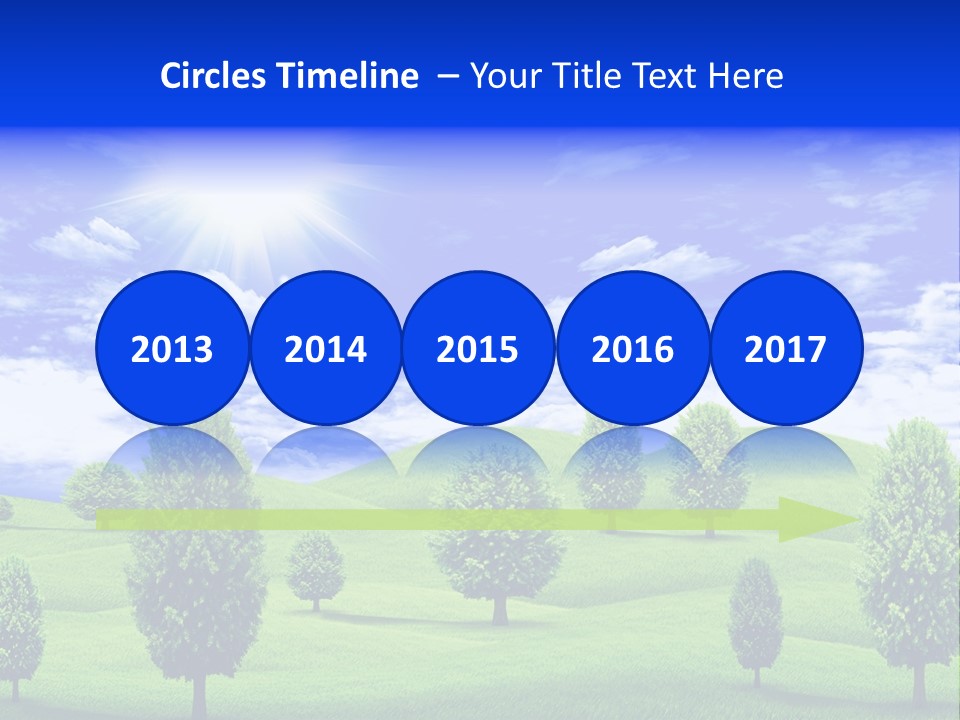 White Green Solitude PowerPoint Template