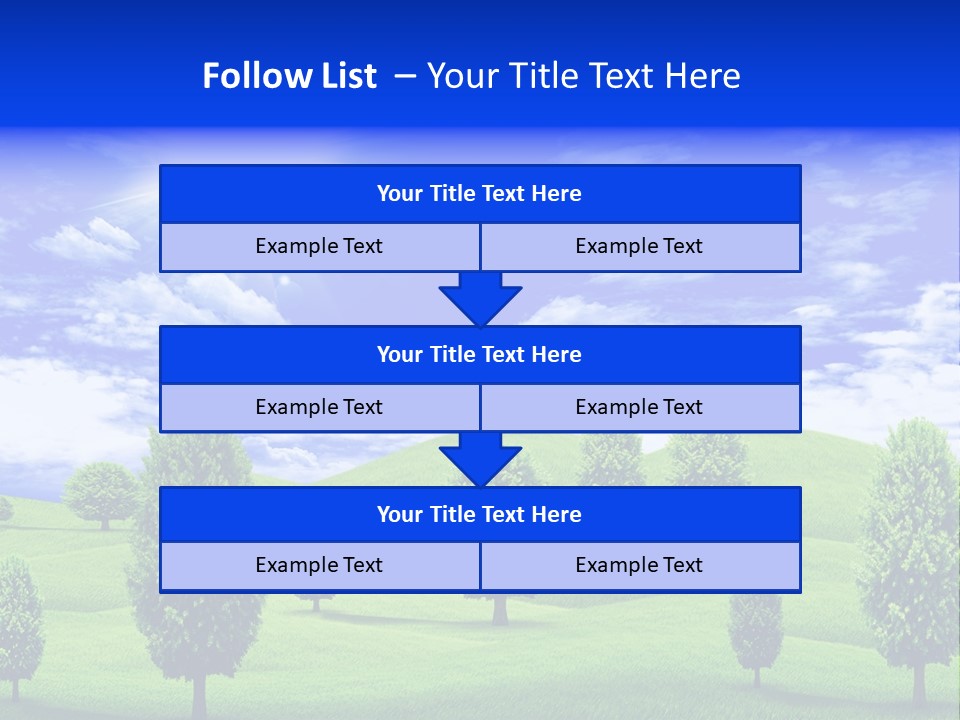White Green Solitude PowerPoint Template