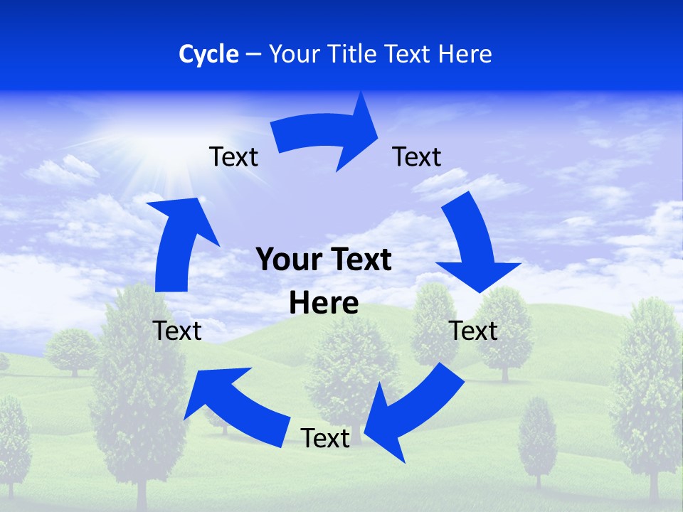 White Green Solitude PowerPoint Template