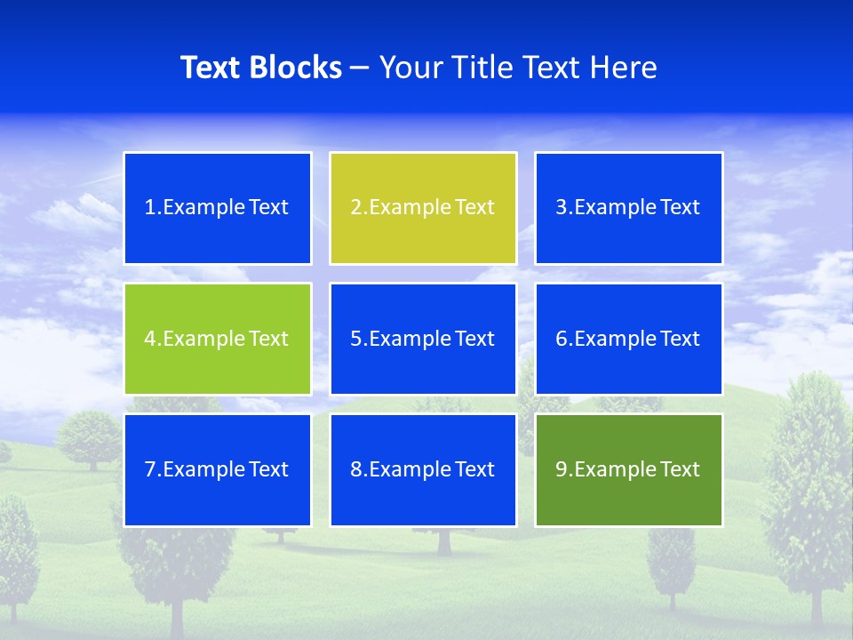 White Green Solitude PowerPoint Template