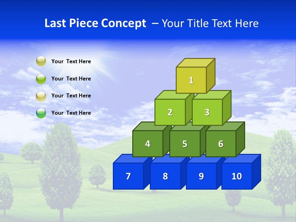 White Green Solitude PowerPoint Template