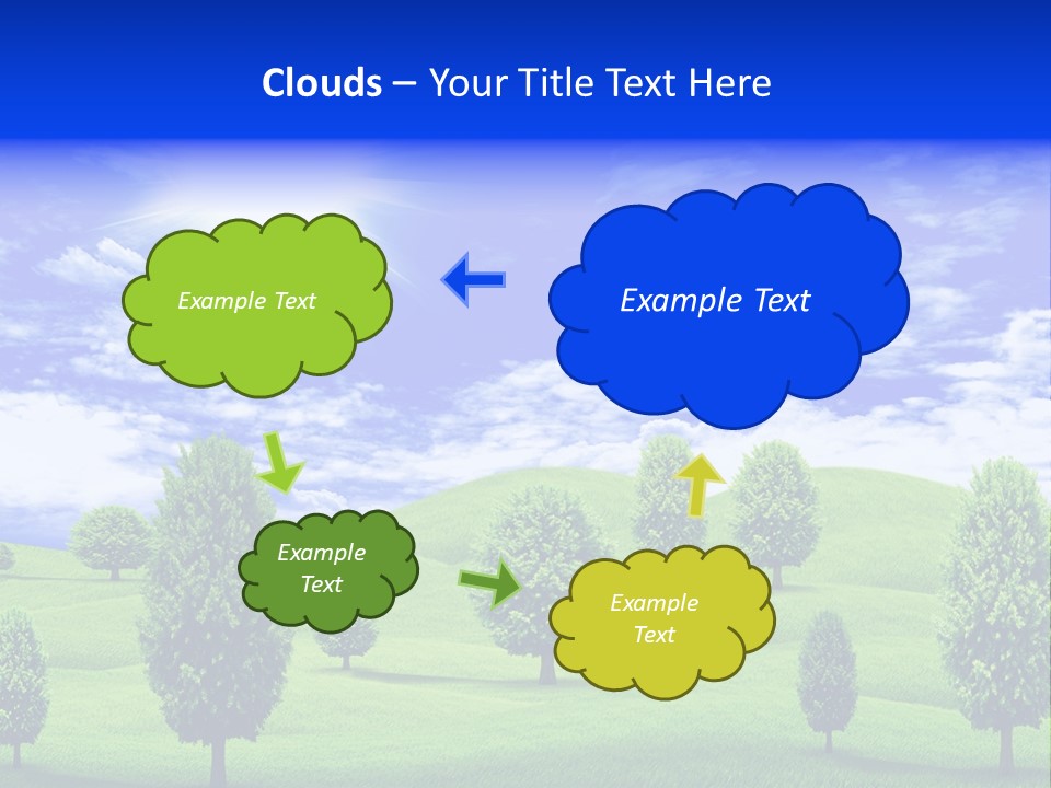 White Green Solitude PowerPoint Template