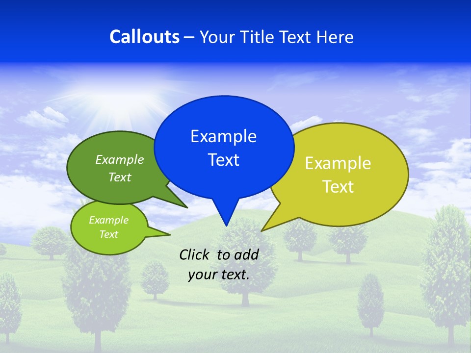 White Green Solitude PowerPoint Template
