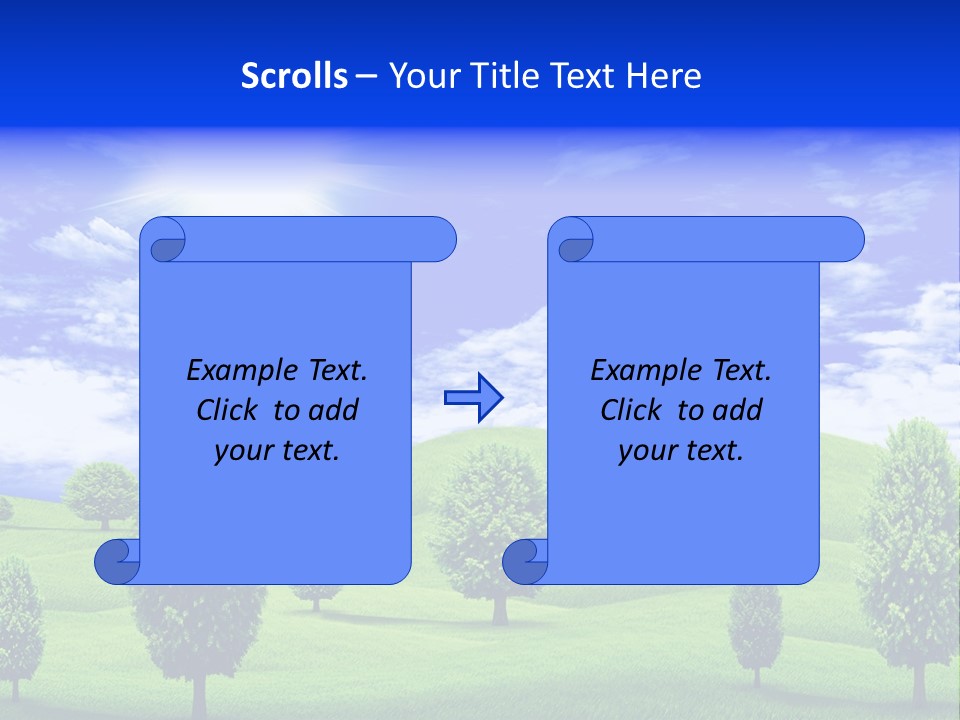 White Green Solitude PowerPoint Template