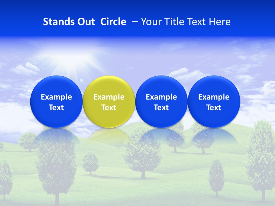 White Green Solitude PowerPoint Template