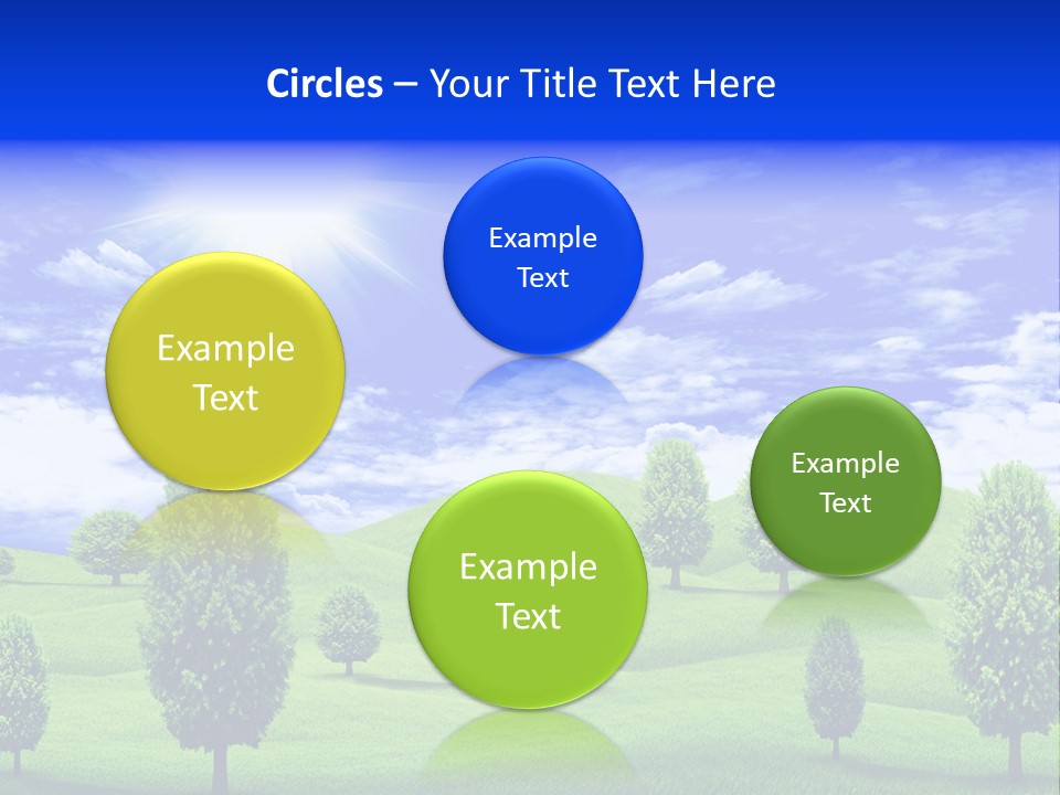 White Green Solitude PowerPoint Template