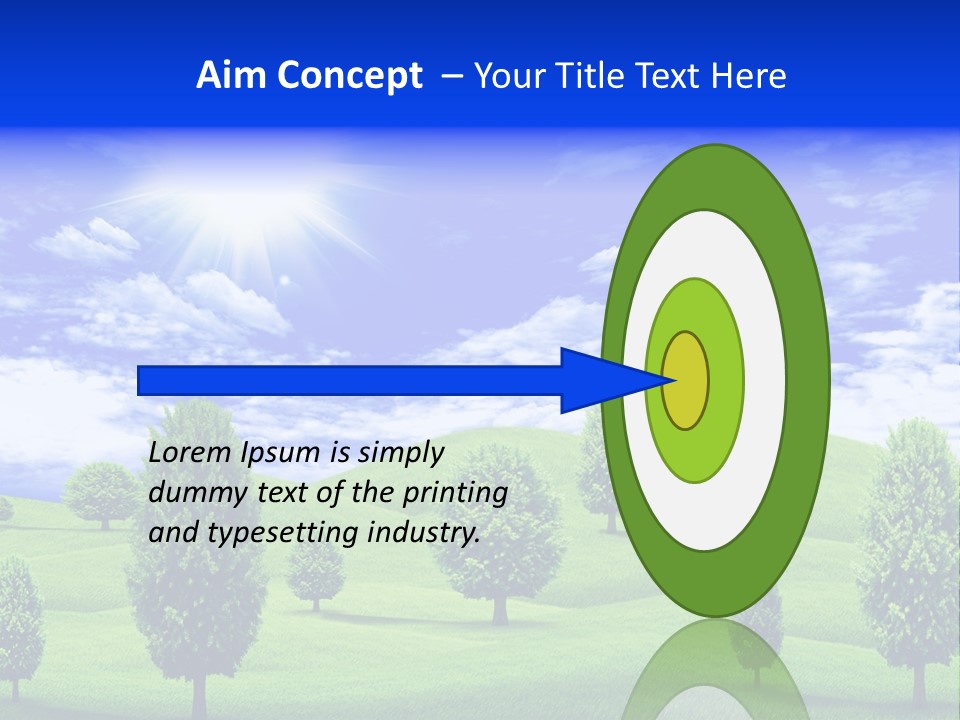 White Green Solitude PowerPoint Template