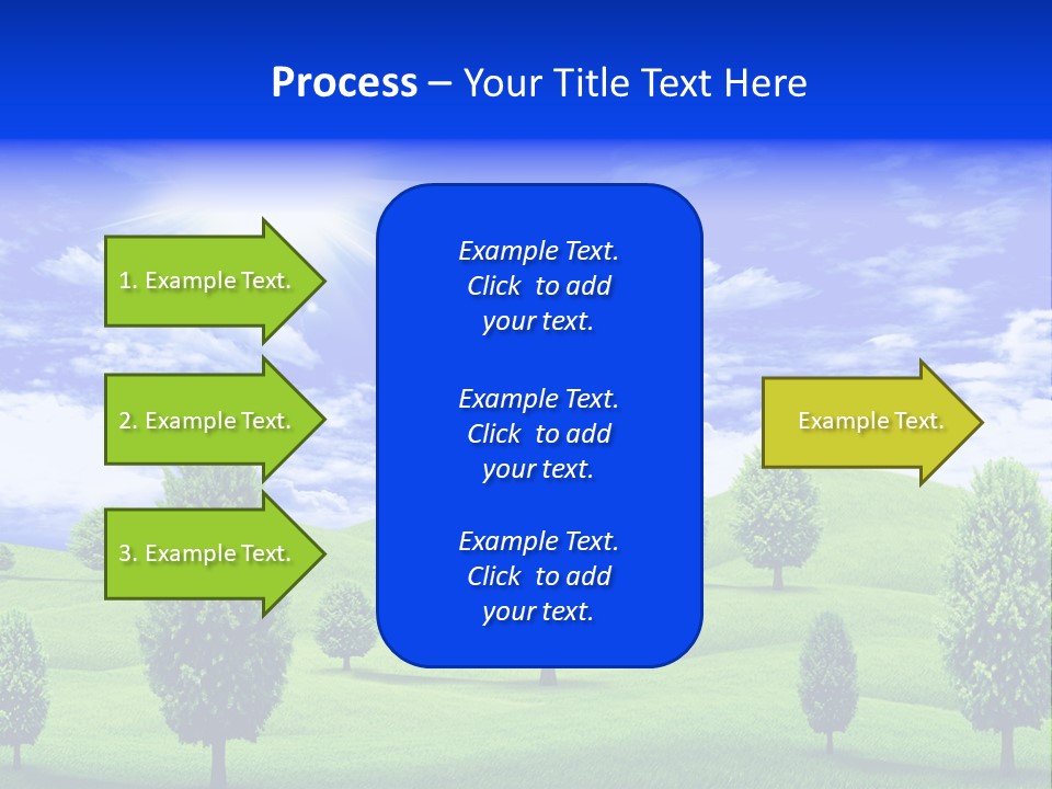 White Green Solitude PowerPoint Template