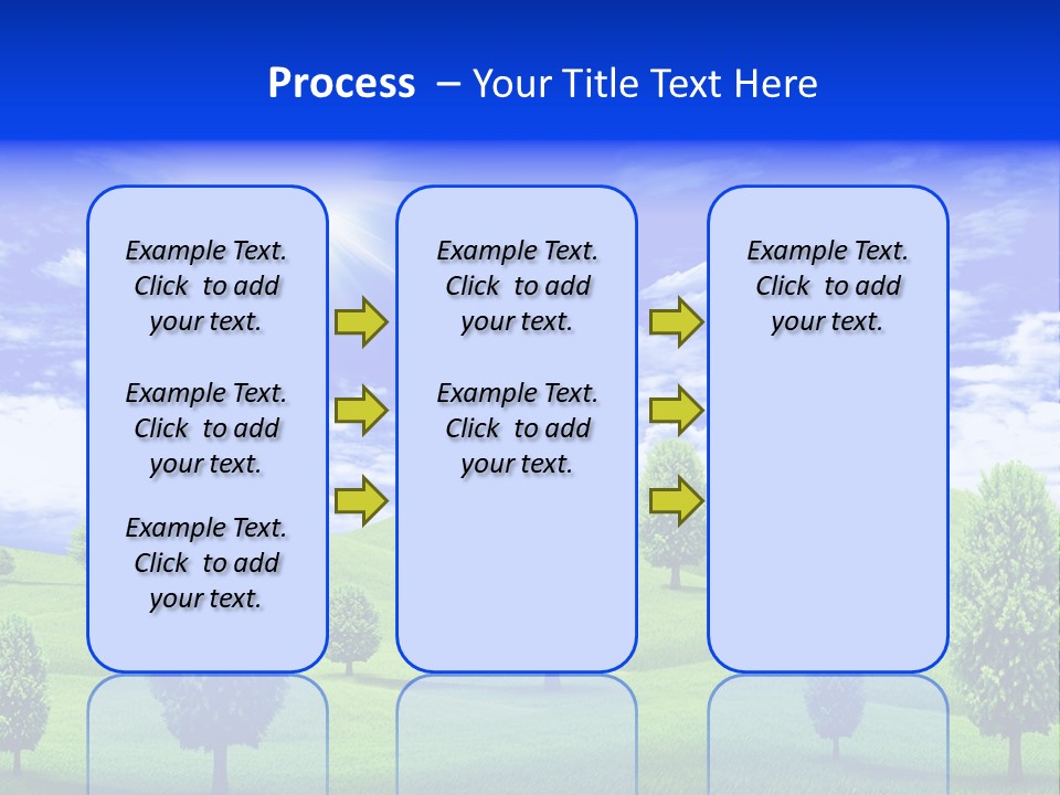 White Green Solitude PowerPoint Template