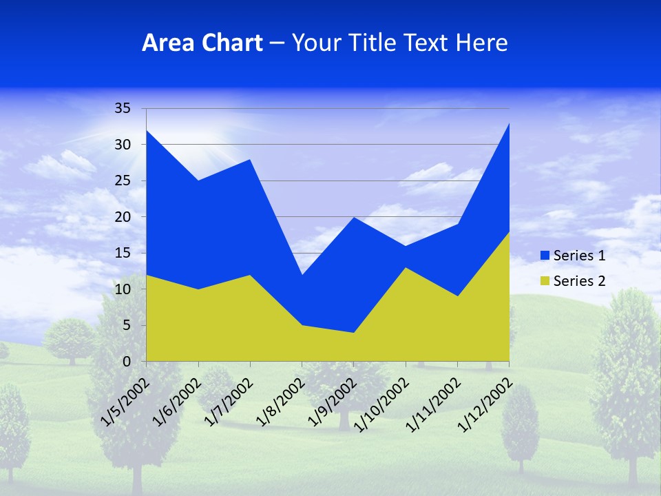 White Green Solitude PowerPoint Template