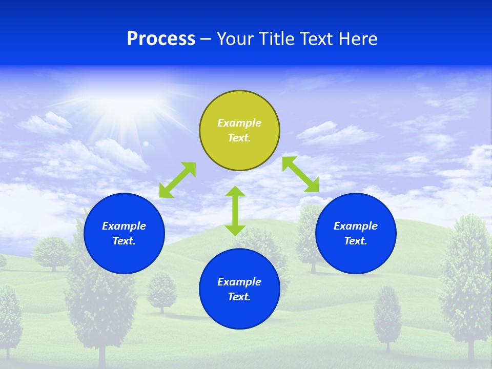 White Green Solitude PowerPoint Template