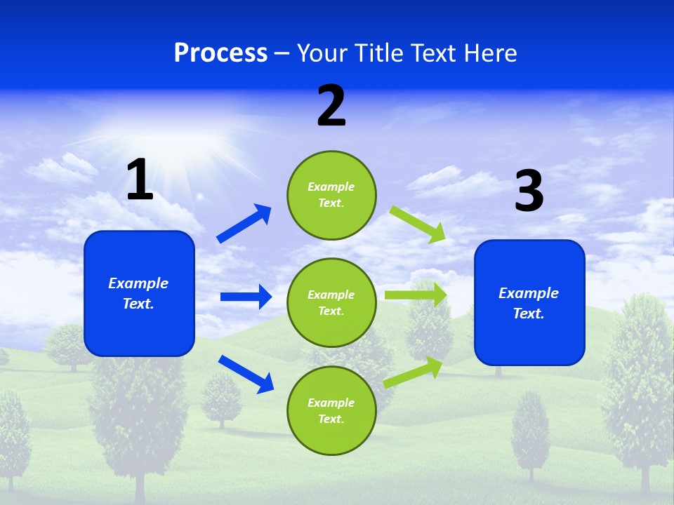 White Green Solitude PowerPoint Template