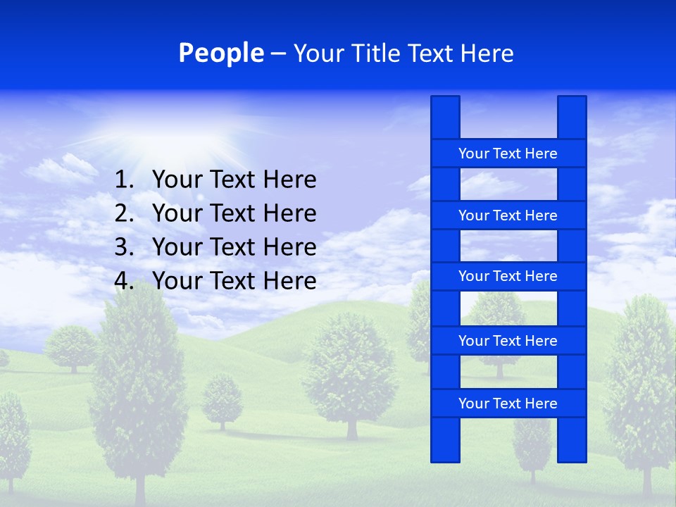 White Green Solitude PowerPoint Template