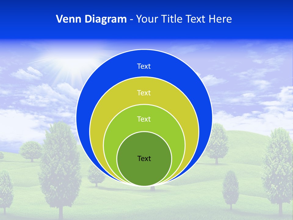 White Green Solitude PowerPoint Template