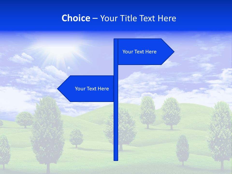 White Green Solitude PowerPoint Template