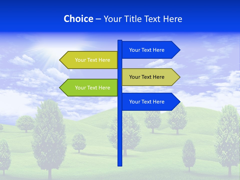 White Green Solitude PowerPoint Template