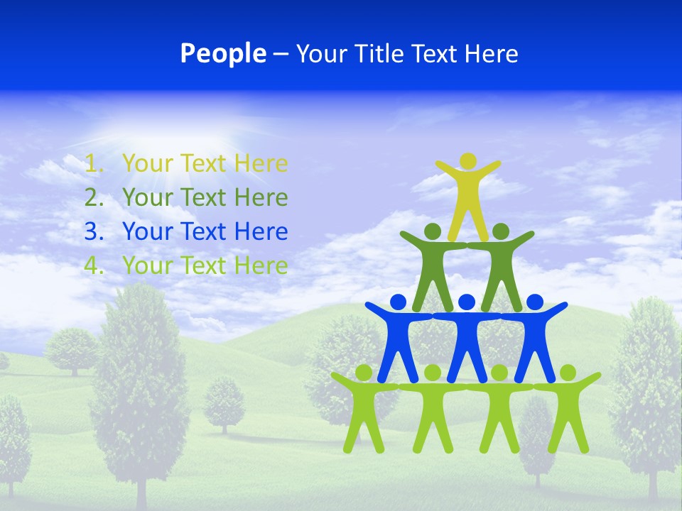 White Green Solitude PowerPoint Template