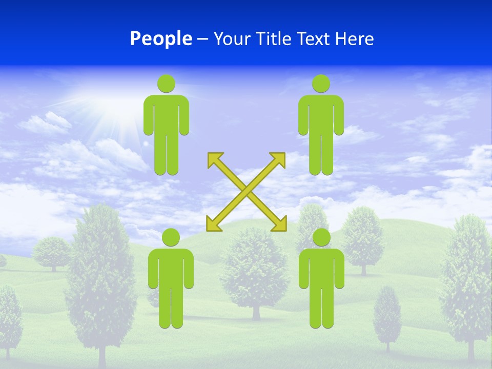 White Green Solitude PowerPoint Template