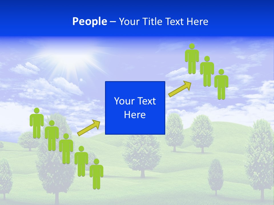 White Green Solitude PowerPoint Template