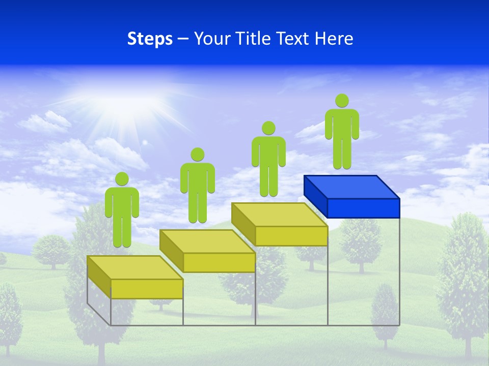White Green Solitude PowerPoint Template