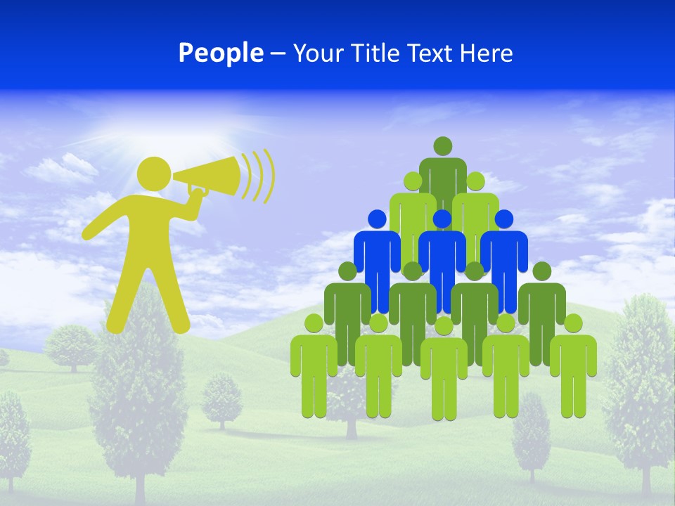 White Green Solitude PowerPoint Template