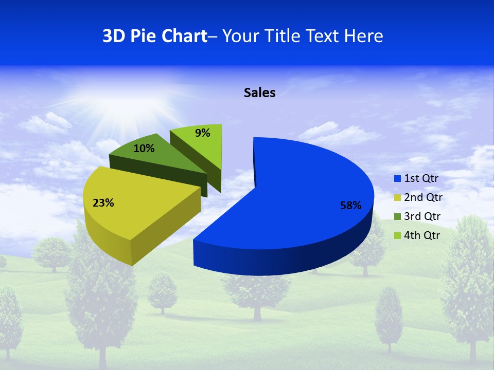 White Green Solitude PowerPoint Template