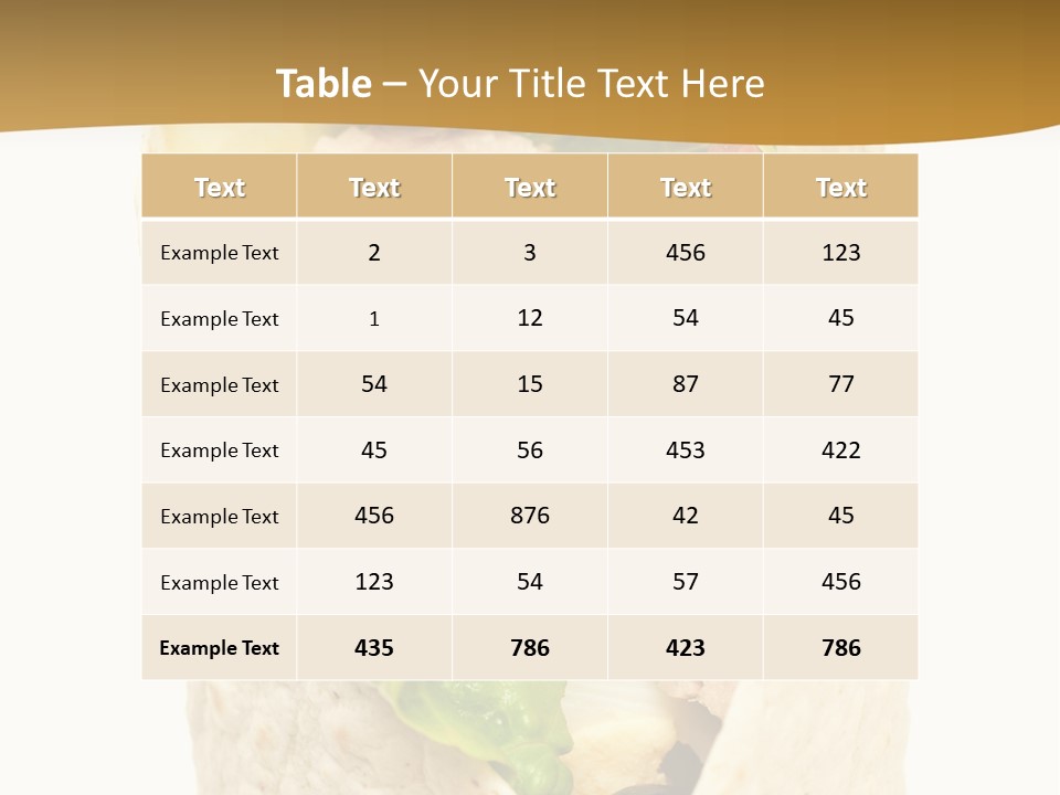 Mealtime Perishable Meal PowerPoint Template