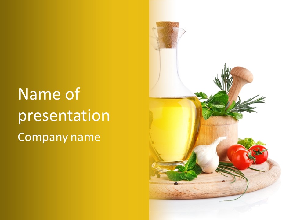 Ingredient Healthy Eating Vegetarian PowerPoint Template