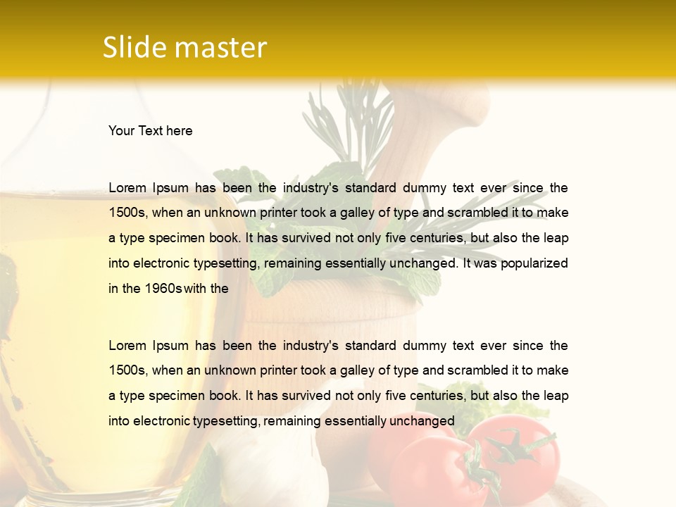 Ingredient Healthy Eating Vegetarian PowerPoint Template