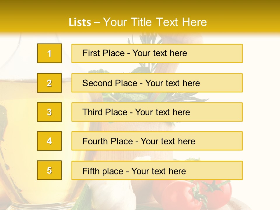 Ingredient Healthy Eating Vegetarian PowerPoint Template
