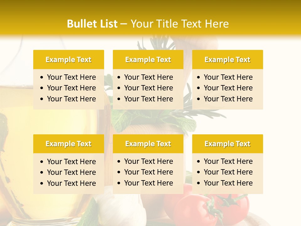 Ingredient Healthy Eating Vegetarian PowerPoint Template