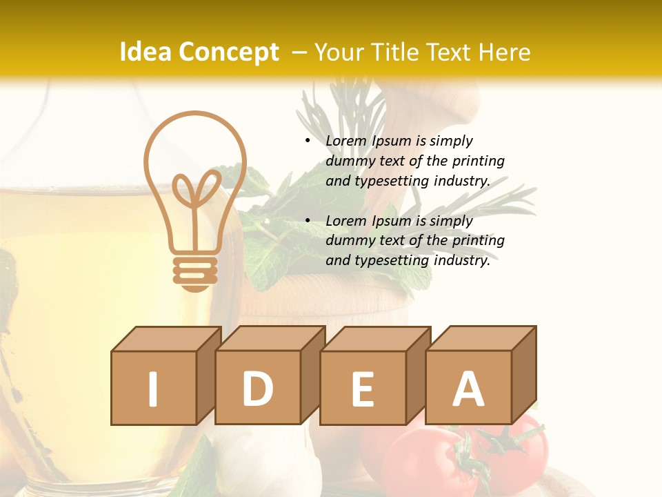 Ingredient Healthy Eating Vegetarian PowerPoint Template