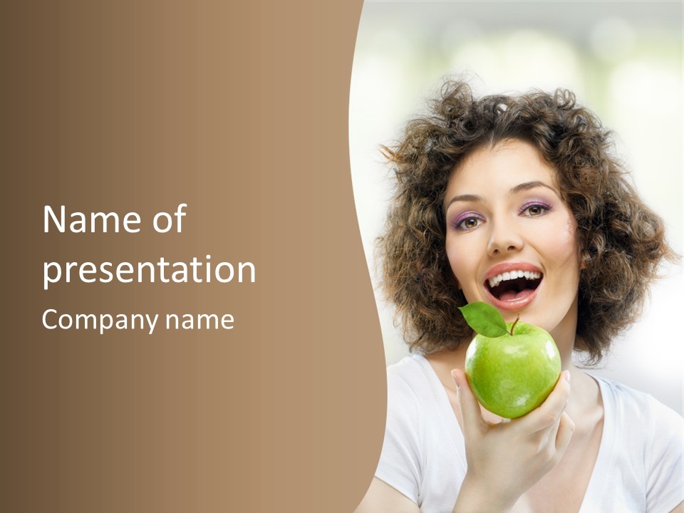 Only Person Cheerful PowerPoint Template