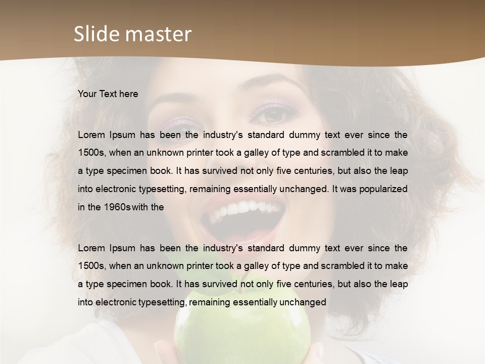 Only Person Cheerful PowerPoint Template