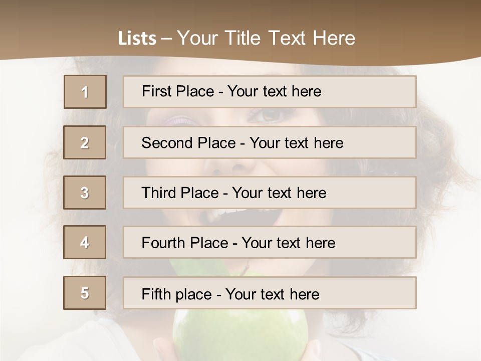 Only Person Cheerful PowerPoint Template